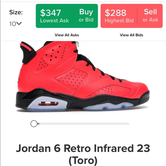 SOLD!! RARE Jordan 6 Infared 23 (Toro) - Picture 8 of 8